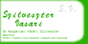 szilveszter vasari business card